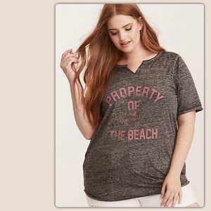 Torrid Beach Burnout Wash Football Tee